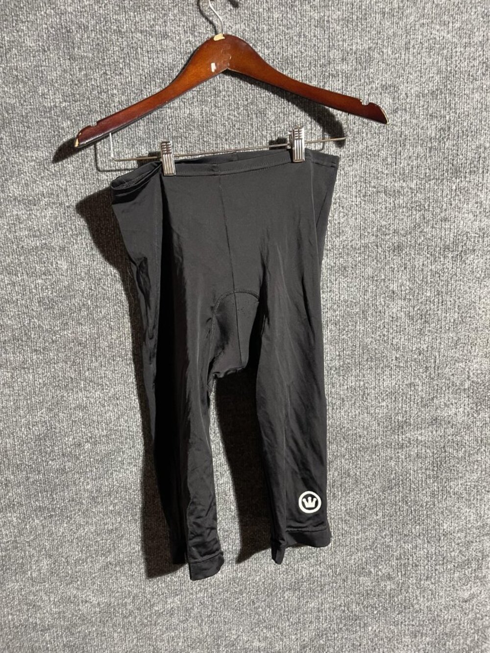 Canari Pants Mens Medium Black Compression 3/4 Cycling Leggings Padded Capri